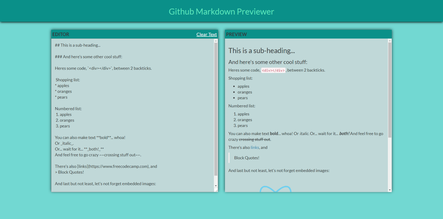 markdown previewer